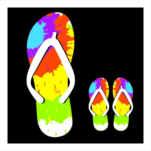 Színes flip flops készlet — Stock Vector