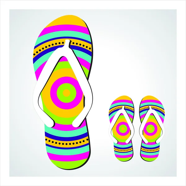 Bunte Flip-Flops Set — Stockvektor