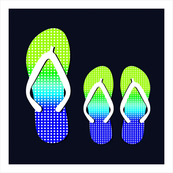 Színes flip flops készlet — Stock Vector