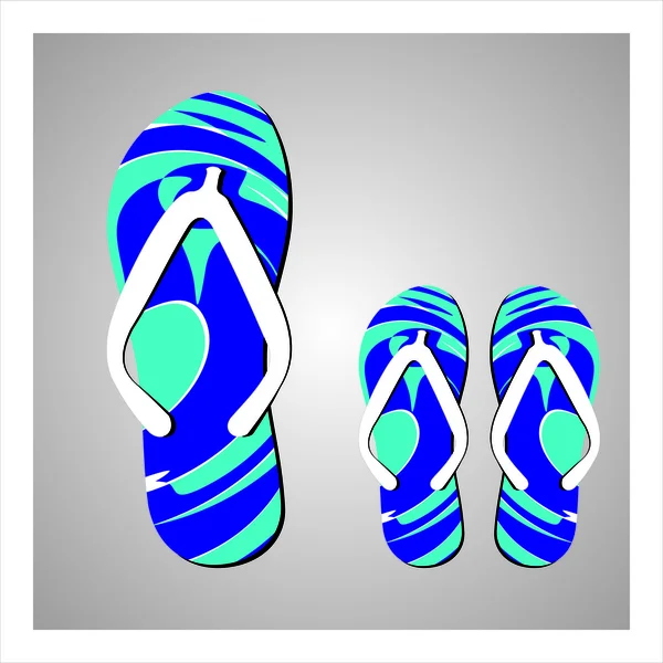 Colorful flip flops set — Stock Vector