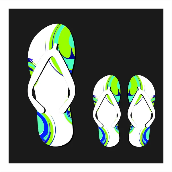 Színes flip flops készlet — Stock Vector