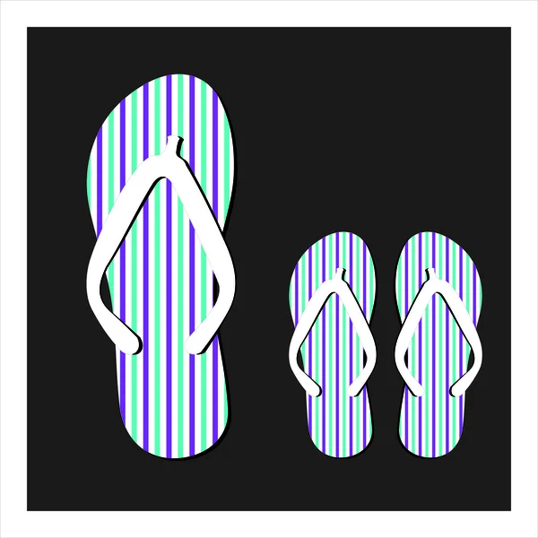 Színes flip flops készlet — Stock Vector