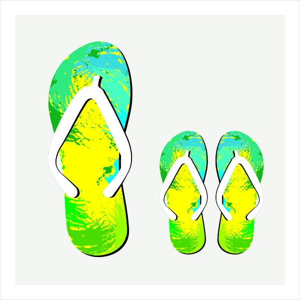 Bunte Flip-Flops Set — Stockvektor