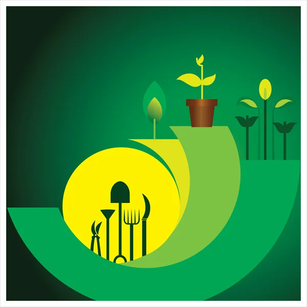 Plant & landbouw oogsten vectorillustratie — Stockvector