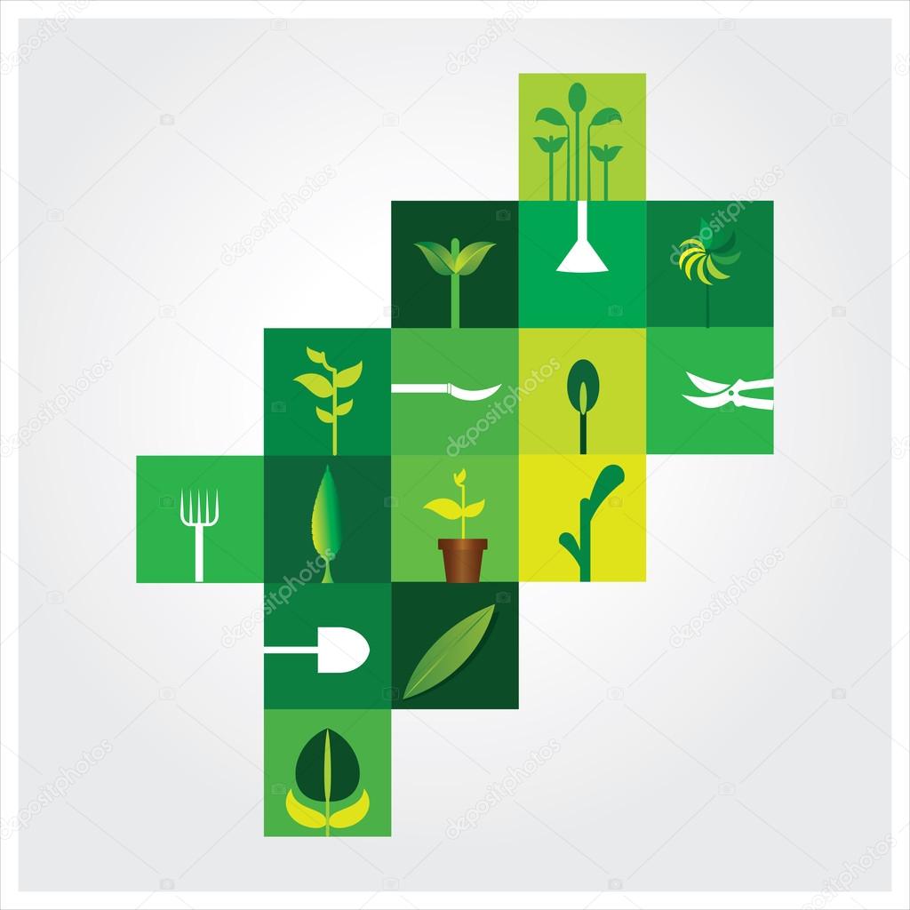 Plant & agriculture   harvesting  Vector illustration