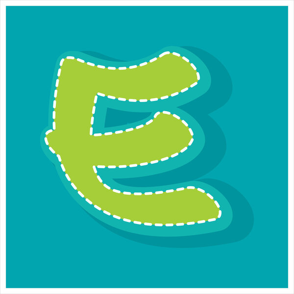 Embroidery fee style alphabet