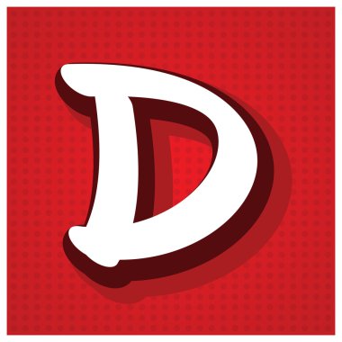 alfabe kırmızı zemin üzerine