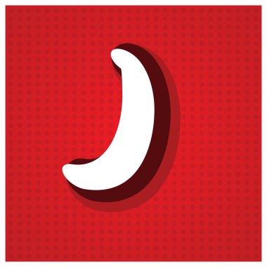 alfabe kırmızı zemin üzerine