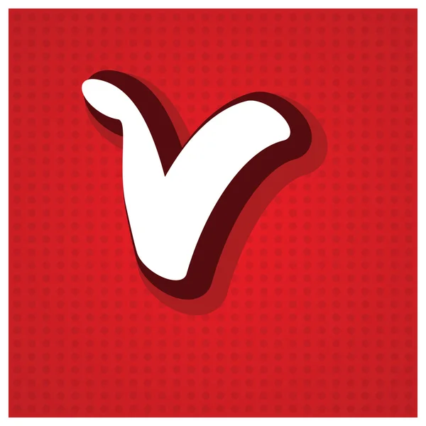 Alfabeto sobre fondo rojo — Vector de stock