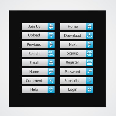 Web Tasarım düğmeleri Tema