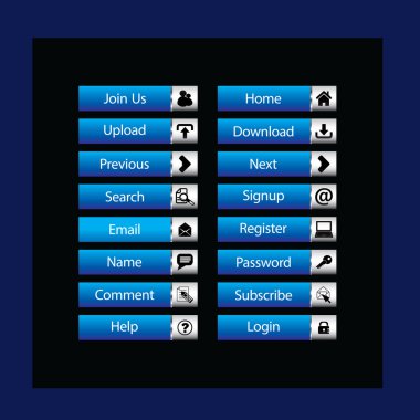 Web Tasarım düğmeleri Tema