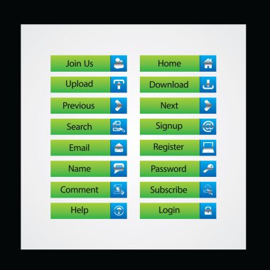 Web Tasarım düğmeleri Tema