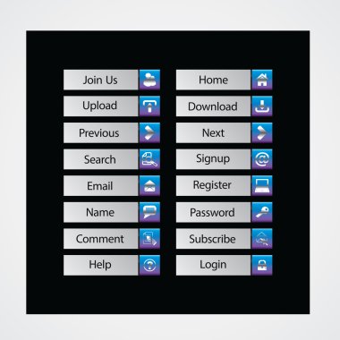 Web Tasarım düğmeleri Tema