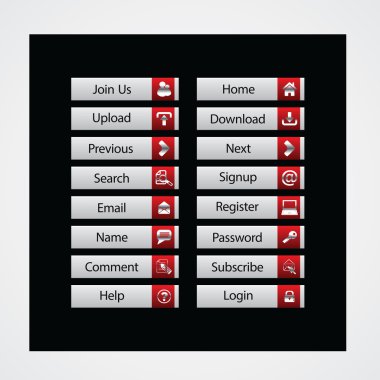 Web Tasarım düğmeleri Tema