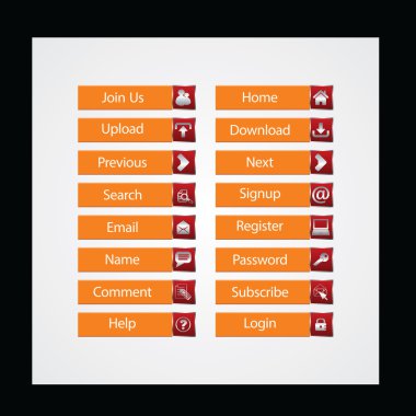 Web Tasarım düğmeleri Tema