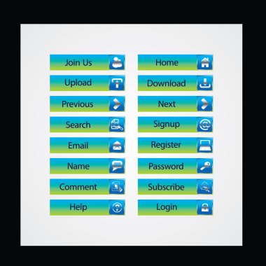 Web Tasarım düğmeleri Tema