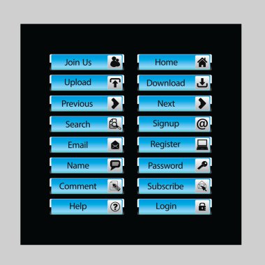 Web Tasarım düğmeleri Tema