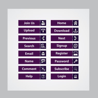 Web Tasarım düğmeleri Tema