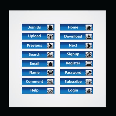 Web Tasarım düğmeleri Tema