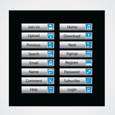 Web Tasarım düğmeleri Tema
