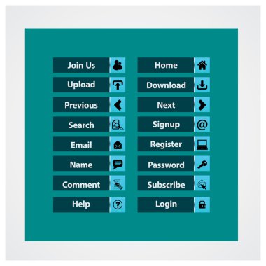 Web Tasarım düğmeleri Tema