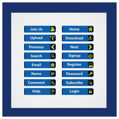 Web Tasarım düğmeleri Tema