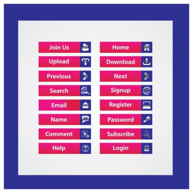 Web Tasarım düğmeleri Tema