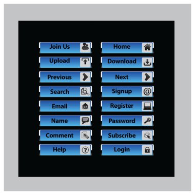 Web Tasarım düğmeleri Tema