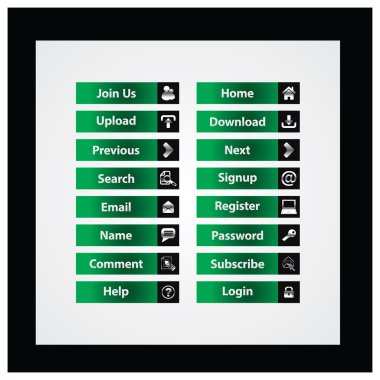 Web Tasarım düğmeleri Tema