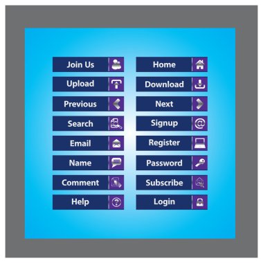 Web Tasarım düğmeleri Tema