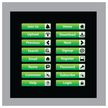 Web Tasarım düğmeleri Tema