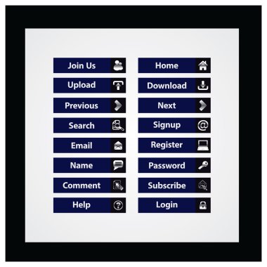 Web Tasarım düğmeleri Tema