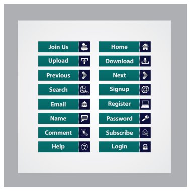 Web Tasarım düğmeleri Tema