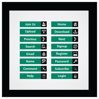 Web Tasarım düğmeleri Tema