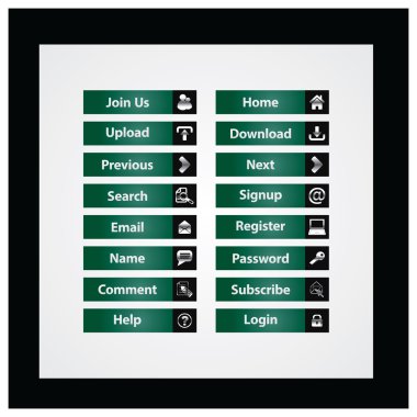Web Tasarım düğmeleri Tema