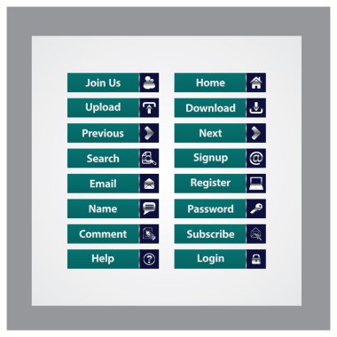 Web Tasarım düğmeleri Tema