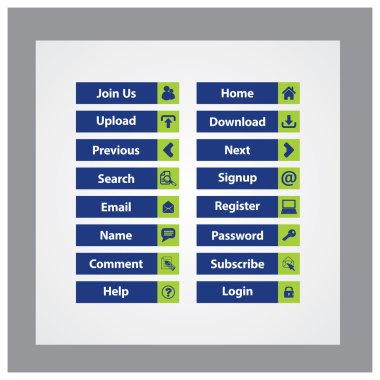 Web Tasarım düğmeleri Tema
