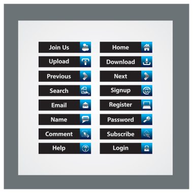 Web Tasarım düğmeleri Tema