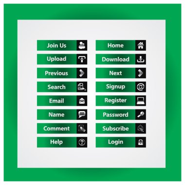 Web Tasarım düğmeleri Tema