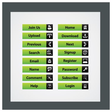 Web Tasarım düğmeleri Tema
