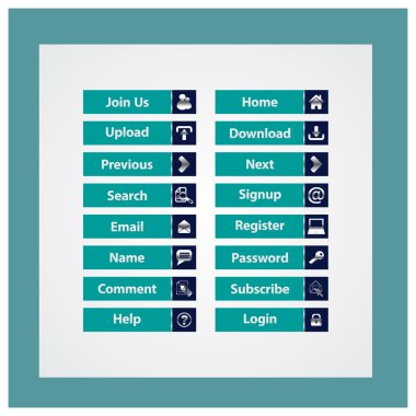 Web Tasarım düğmeleri Tema