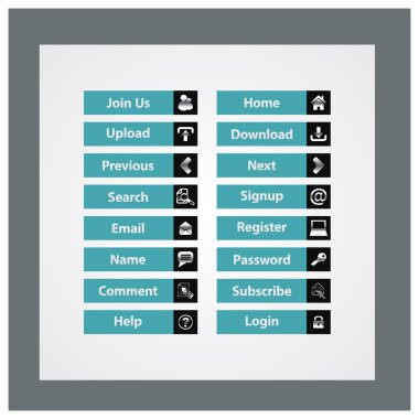 Web Tasarım düğmeleri Tema