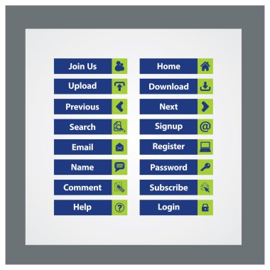 Web Tasarım düğmeleri Tema