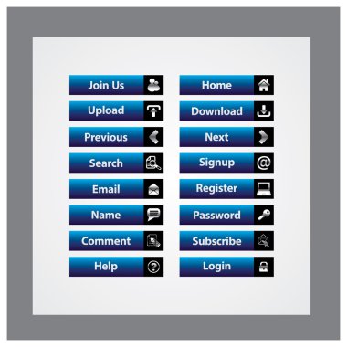 Web Tasarım düğmeleri Tema