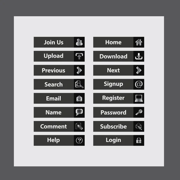 Botones de diseño web Tema — Vector de stock