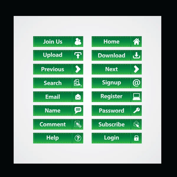 Botones de diseño web Tema — Vector de stock