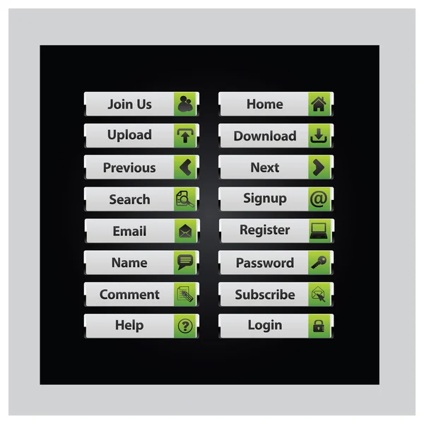 Web-Design-Buttons Thema — Stockvektor