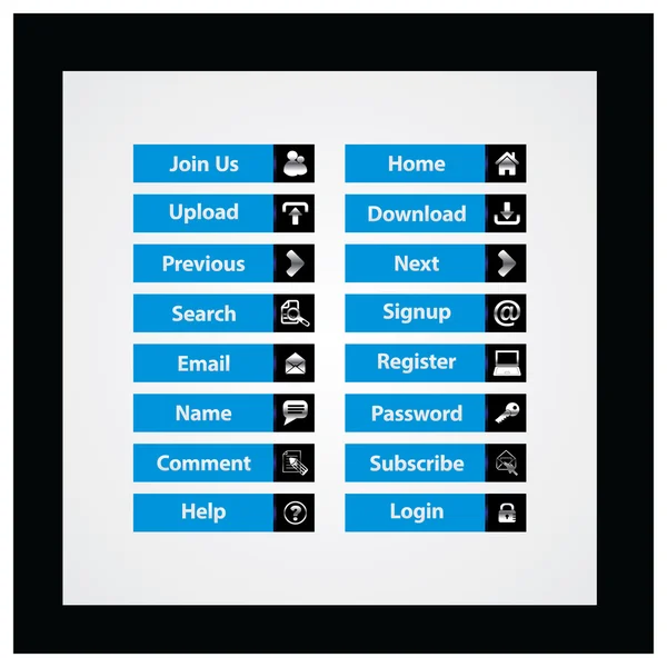 Web Design tlačítek téma — Stockový vektor
