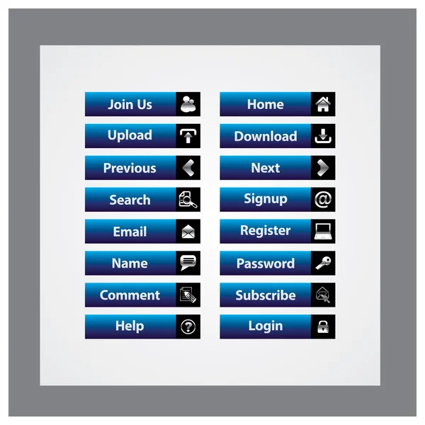 Web-Design-Buttons Thema — Stockvektor