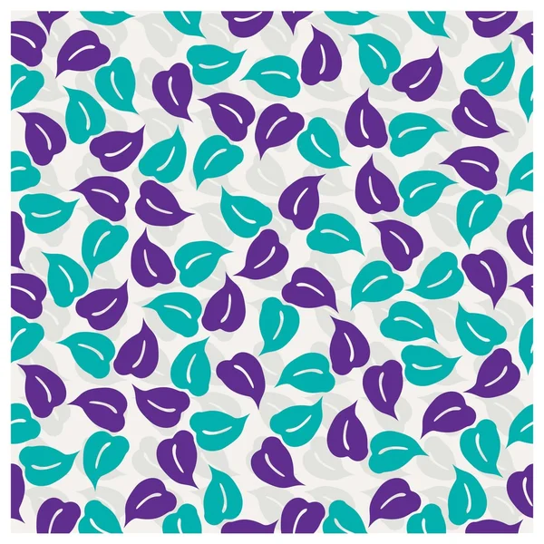 Leaves,fruits and Flowers seamless pattern — Stock Vector